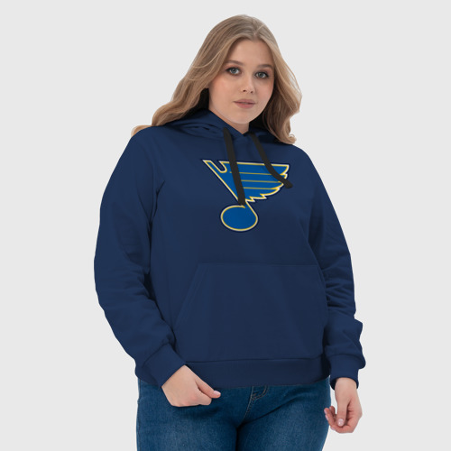 Женская толстовка хлопок St Louis Blues, цвет темно-синий - фото 6