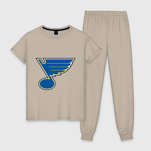 Женская пижама хлопок St Louis Blues, цвет миндальный