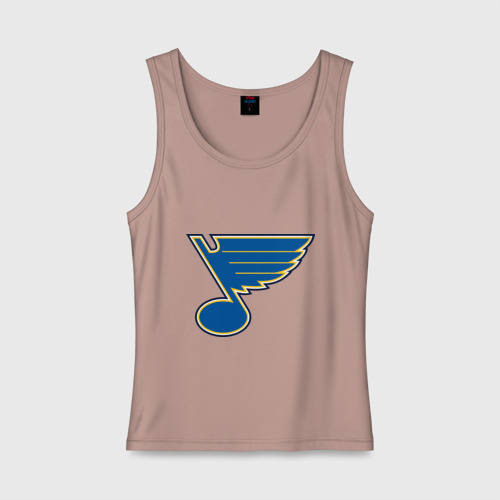 Женская майка хлопок St Louis Blues, цвет пыльно-розовый