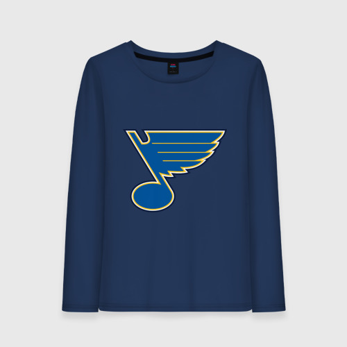 Женский лонгслив хлопок St Louis Blues, цвет темно-синий