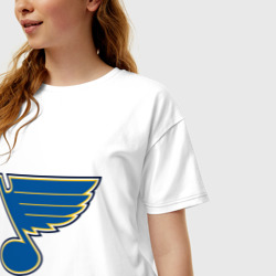 Женская футболка хлопок Oversize St Louis Blues - фото 2