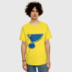 Мужская футболка хлопок Oversize St Louis Blues - фото 2