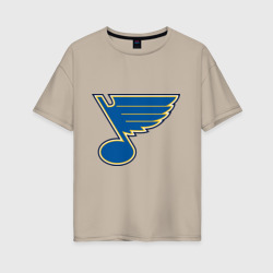 Женская футболка хлопок Oversize St Louis Blues