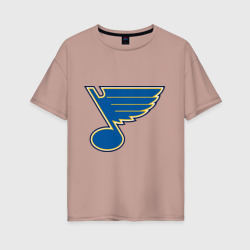 Женская футболка хлопок Oversize St Louis Blues