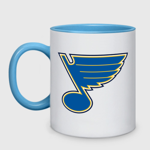 Кружка двухцветная St Louis Blues, цвет белый + небесно-голубой