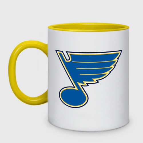 Кружка двухцветная St Louis Blues, цвет белый + желтый