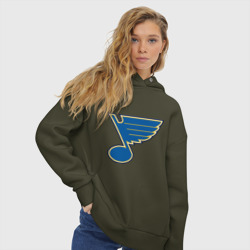 Женское худи Oversize хлопок St Louis Blues - фото 2