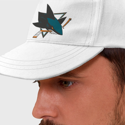 Бейсболка San Jose Sharks, цвет белый - фото 2