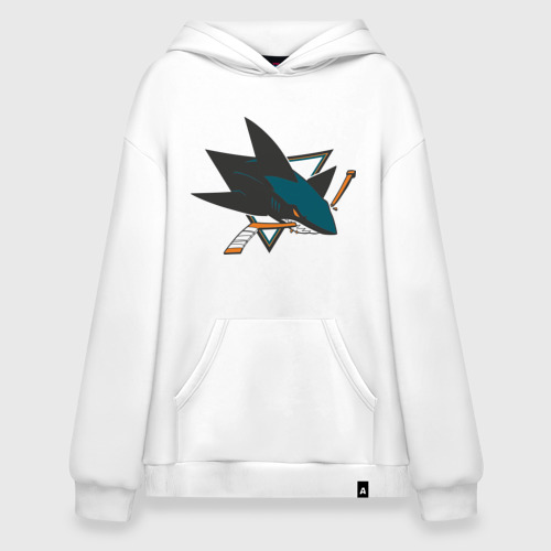 Худи SuperOversize хлопок San Jose Sharks, цвет белый