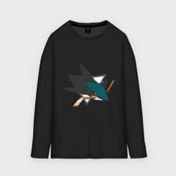 Мужской лонгслив oversize хлопок San Jose Sharks