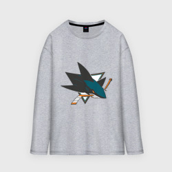 Мужской лонгслив oversize хлопок San Jose Sharks