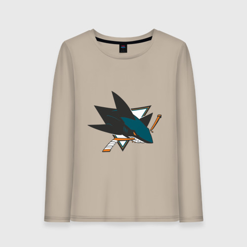 Женский лонгслив хлопок San Jose Sharks, цвет миндальный