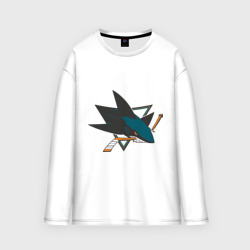 Женский лонгслив oversize хлопок San Jose Sharks