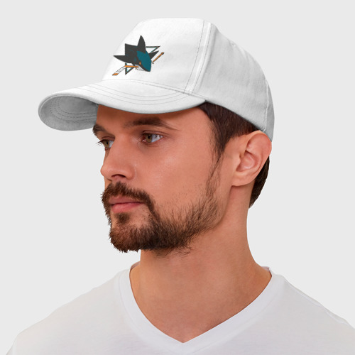 Бейсболка San Jose Sharks, цвет белый - фото 3