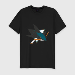 Мужская футболка хлопок Slim San Jose Sharks