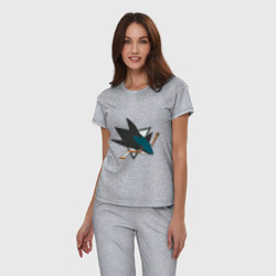 Женская пижама хлопок San Jose Sharks - фото 2