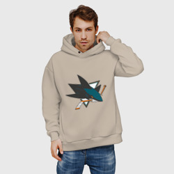 Мужское худи Oversize хлопок San Jose Sharks - фото 2