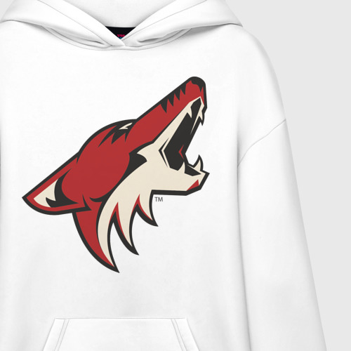 Худи SuperOversize хлопок Phoenix Coyotes, цвет белый - фото 3