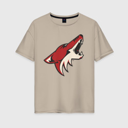 Женская футболка хлопок Oversize Phoenix Coyotes