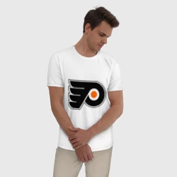 Мужская пижама с белой футболкой хлопок Philadelphia Flyers - фото 2