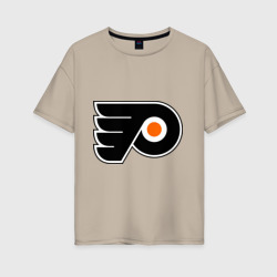 Женская футболка хлопок Oversize Philadelphia Flyers