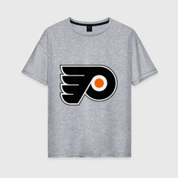 Женская футболка хлопок Oversize Philadelphia Flyers