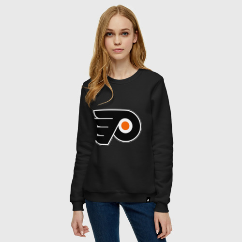 Женский свитшот хлопок Philadelphia Flyers, цвет черный - фото 3