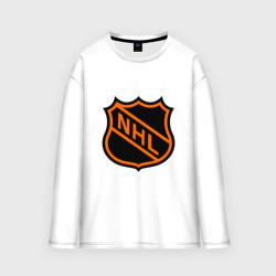 Мужской лонгслив oversize хлопок NHL