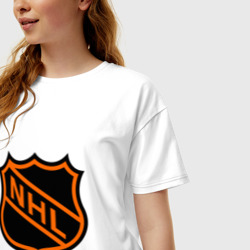 Женская футболка хлопок Oversize NHL - фото 2