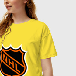 Женская футболка хлопок Oversize NHL - фото 2