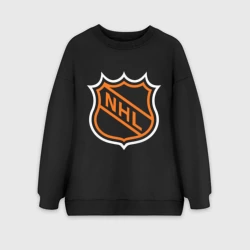 Женский свитшот oversize без начеса хлопок NHL
