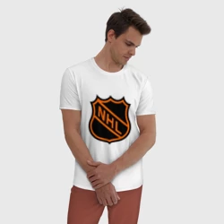 Мужская пижама с белой футболкой хлопок NHL - фото 2