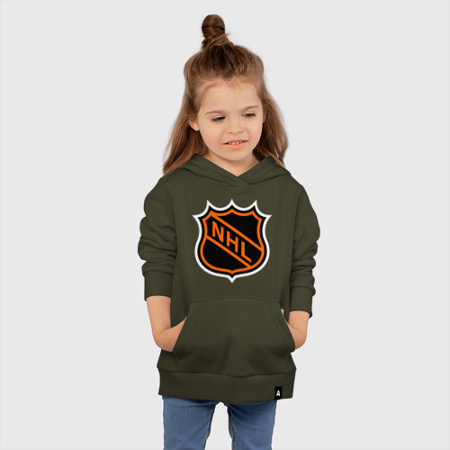 Детская толстовка хлопок NHL, цвет хаки - фото 4