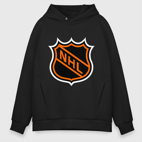 Мужское худи Oversize хлопок NHL, цвет черный