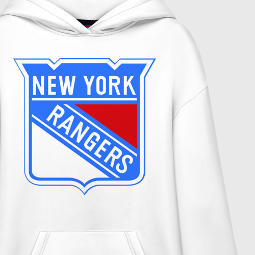 Худи SuperOversize хлопок New York Rangers, цвет белый - фото 3