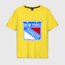 Мужская футболка хлопок Oversize New York Rangers