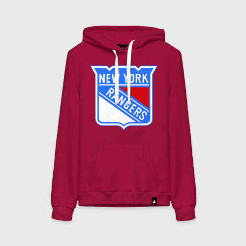 Женская толстовка хлопок New York Rangers, цвет маджента