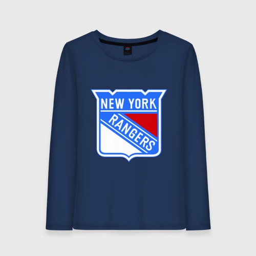 Женский лонгслив хлопок New York Rangers, цвет темно-синий