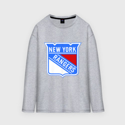 Женский лонгслив oversize хлопок New York Rangers