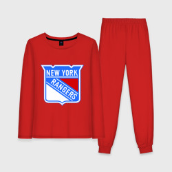 Женская пижама с лонгсливом хлопок New York Rangers