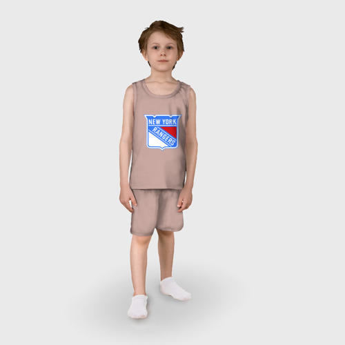 Детская пижама с шортами хлопок New York Rangers, цвет пыльно-розовый - фото 3