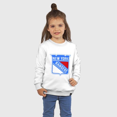 Детский свитшот хлопок New York Rangers, цвет белый - фото 3