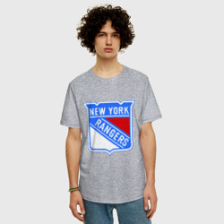 Мужская футболка хлопок Oversize New York Rangers - фото 2