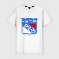 Мужская футболка хлопок Slim New York Rangers