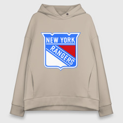 Женское худи Oversize хлопок New York Rangers