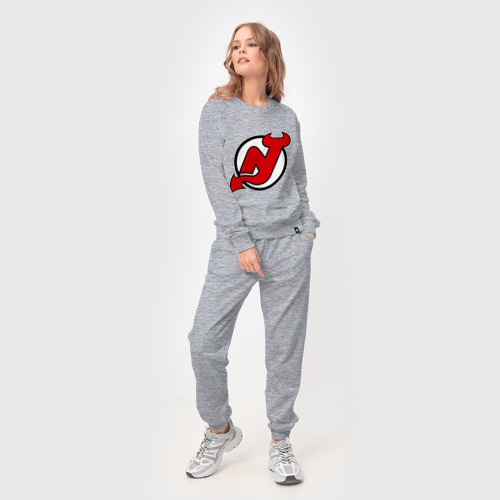 Женский костюм хлопок New Jersey Devils, цвет меланж - фото 3