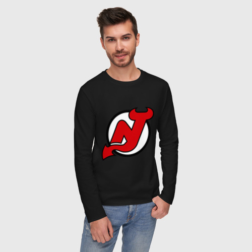 Мужской лонгслив хлопок New Jersey Devils, цвет черный - фото 3