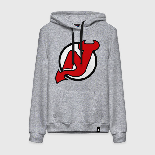 Женская толстовка хлопок New Jersey Devils, цвет меланж