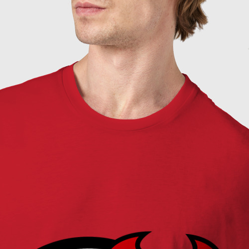 Мужская футболка хлопок New Jersey Devils, цвет красный - фото 6