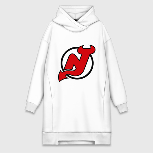 Платье-худи хлопок New Jersey Devils, цвет белый